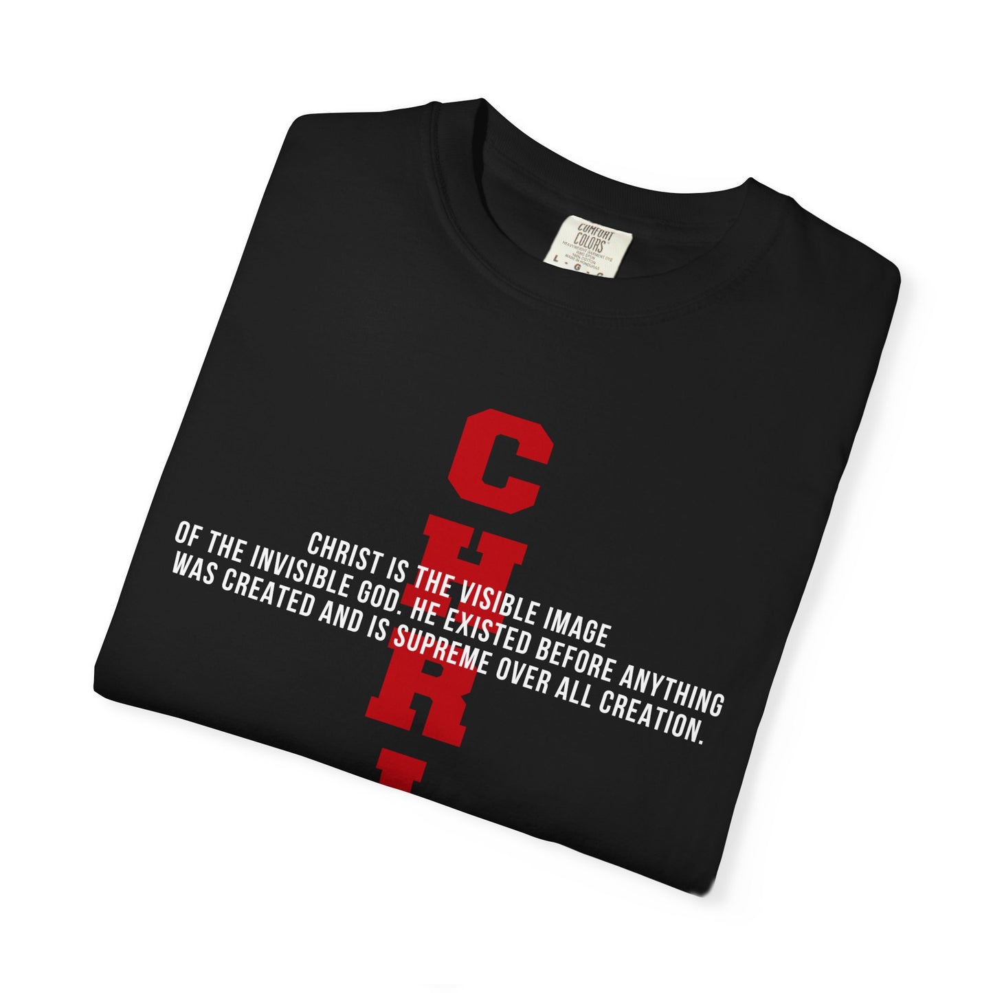 CHRIST the visible image of the invisible God Cotton T-shirt — Faith-Based Christian Tee