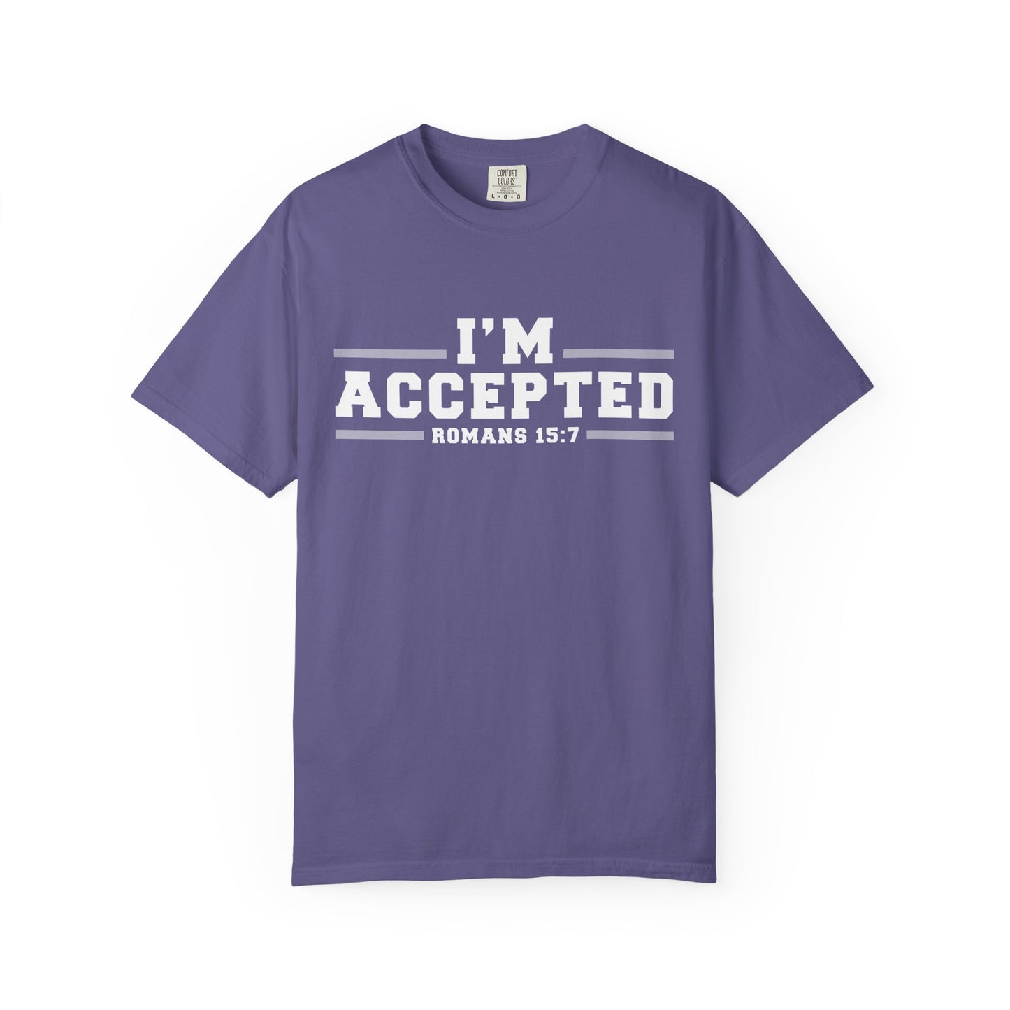 I'm Accepted "Romans 15:7" Cotton T-Shirt — Faith-Inspired Christian Tee