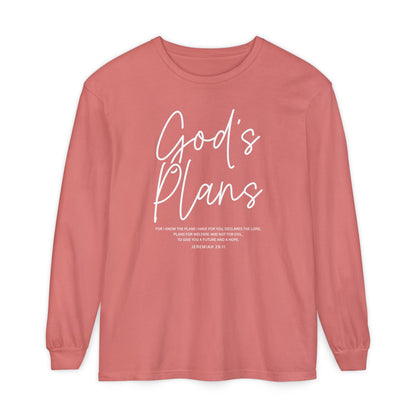 God's Plans Jeremiah 29:11 100% Cotton Long Sleeve