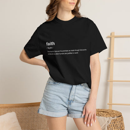 Faith Definition 100% Cotton T-Shirt — Inspirational Scripture Tee