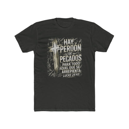 Biblical Spanish Tee — "Hay Perdon de Pecados" (Lucas 24:47)