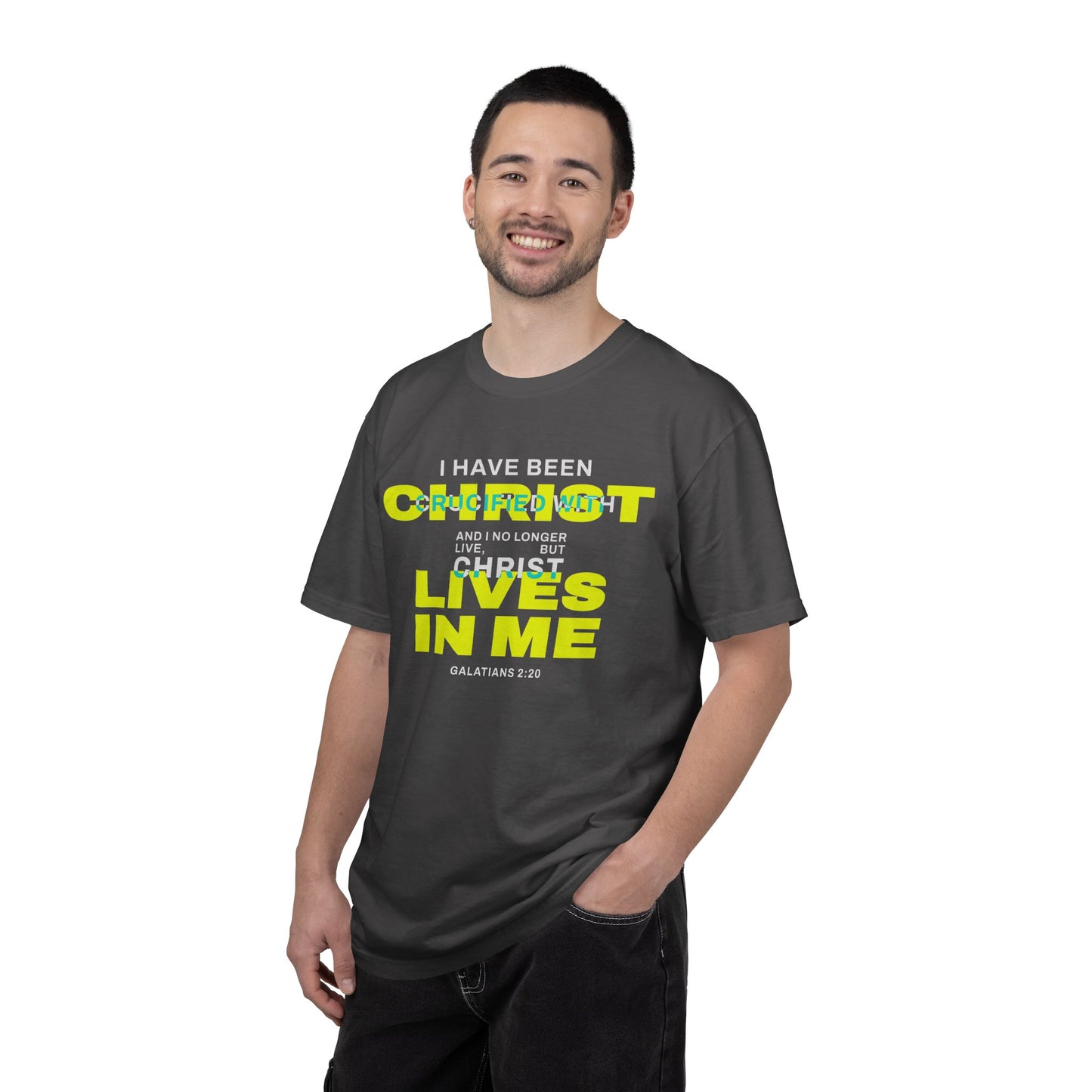 I have been Crucified with Christ "Galatians 2:20" YELLOW 100% Cotton T-Shirt