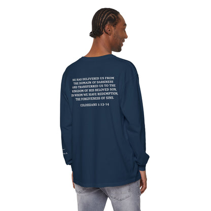 Rescued Colossians 1:13 Long Sleeve T-Shirt — 100% Cotton