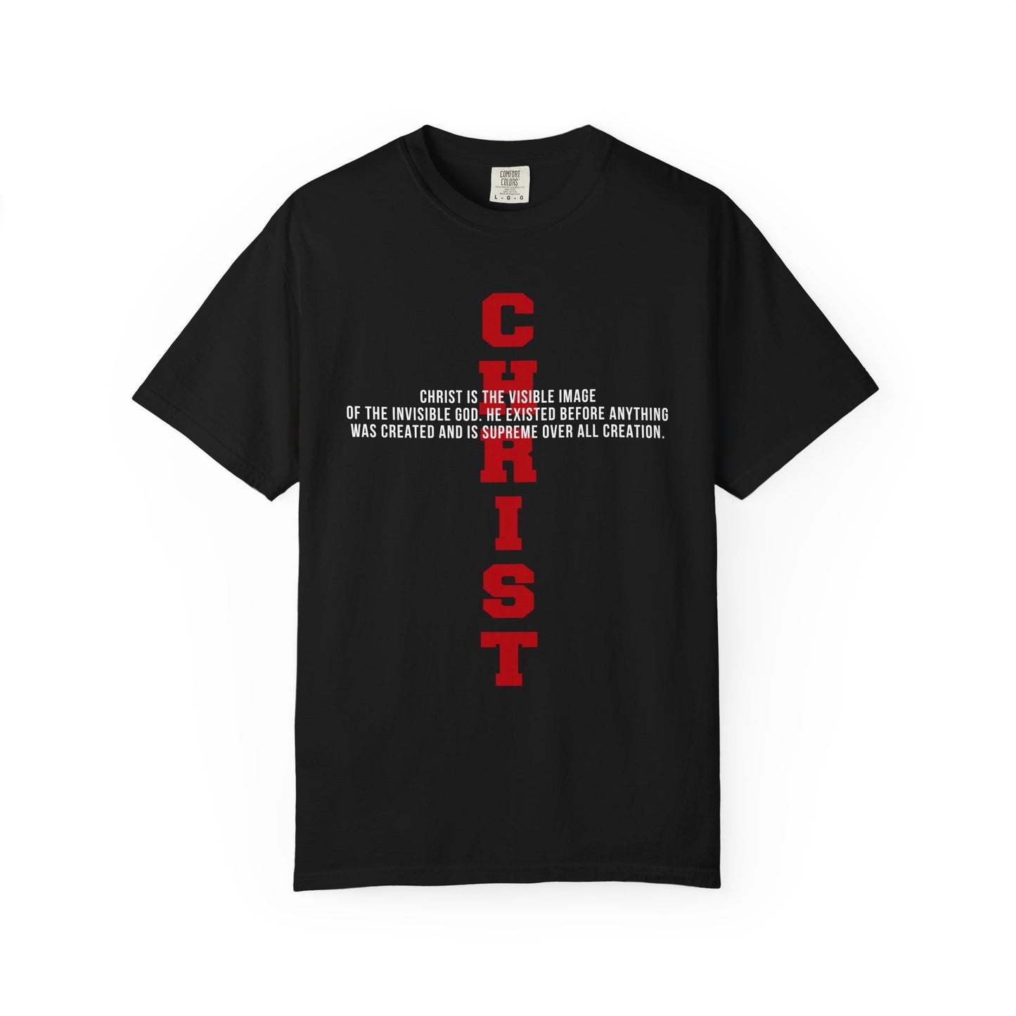 CHRIST the visible image of the invisible God Cotton T-shirt — Faith-Based Christian Tee