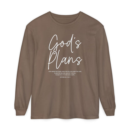God's Plans Jeremiah 29:11 100% Cotton Long Sleeve