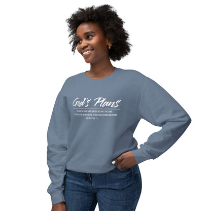 Jeremiah 29:11 "God's Plans" Sweatshirt — Faith-Inspired Lightweight Crewneck
