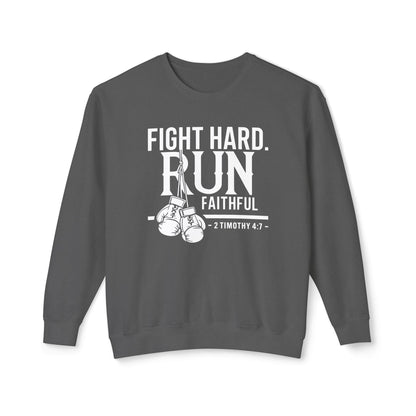 Fight Hard 2 Timothy 4:7 Long Sleeve T‑Shirt — Inspirational Christian Scripture Sweatshirt