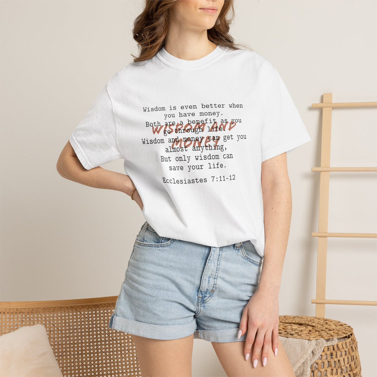 Biblical Wisdom T-Shirt — "Wisdom & Truth" Ecclesiastes 7:11 Scripture Tee