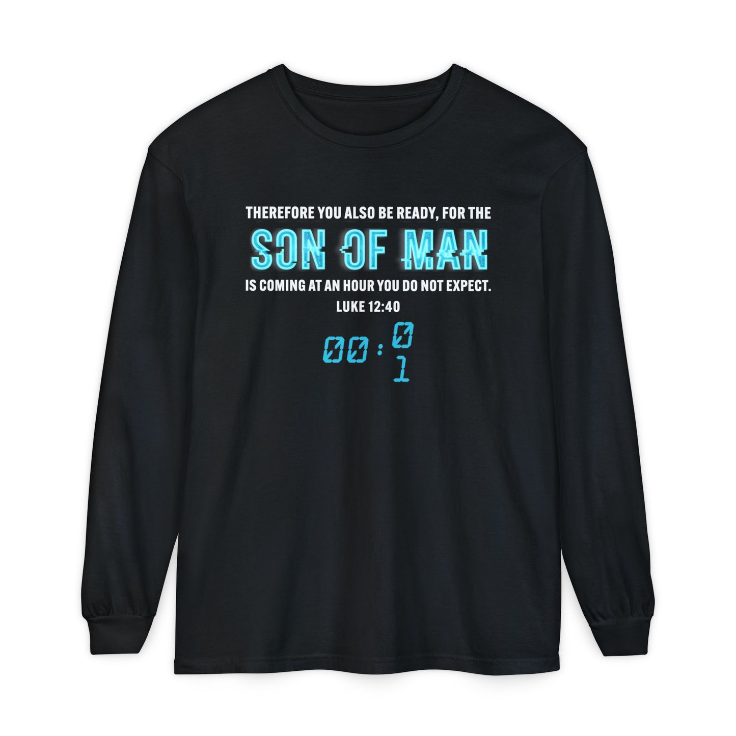 Son of Man is coming Cotton T‑Shirt — Christian Faith Graphic Long Sleeve Tee