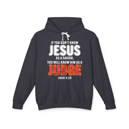 Know Jesus as Savior Cotton T-shirt — Faith-Based Christian Hoodie