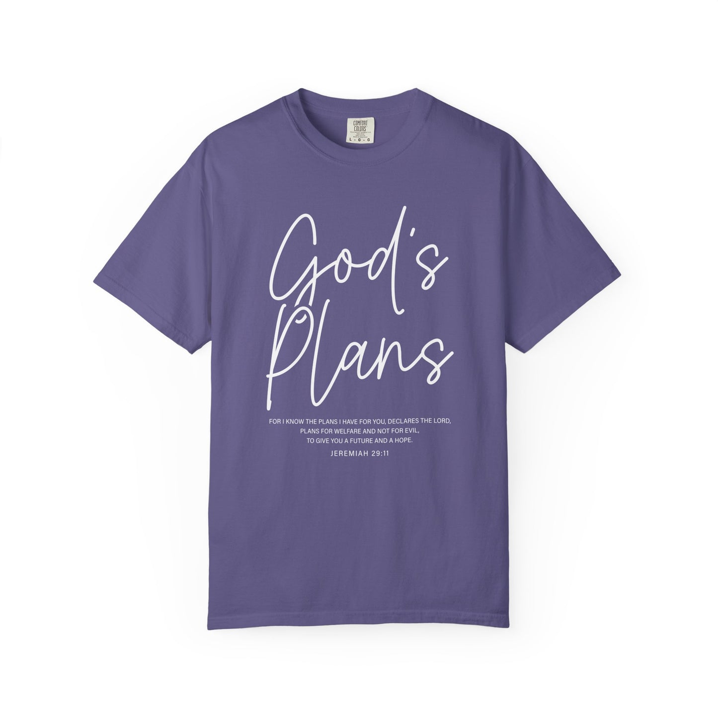 God's Plans Jeremiah 29:11 100% Cotton‑Shirt — Inspirational Faith Graphic T-shirt