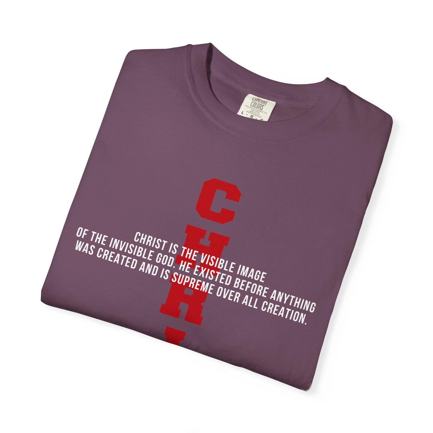 CHRIST the visible image of the invisible God Cotton T-shirt — Faith-Based Christian Tee