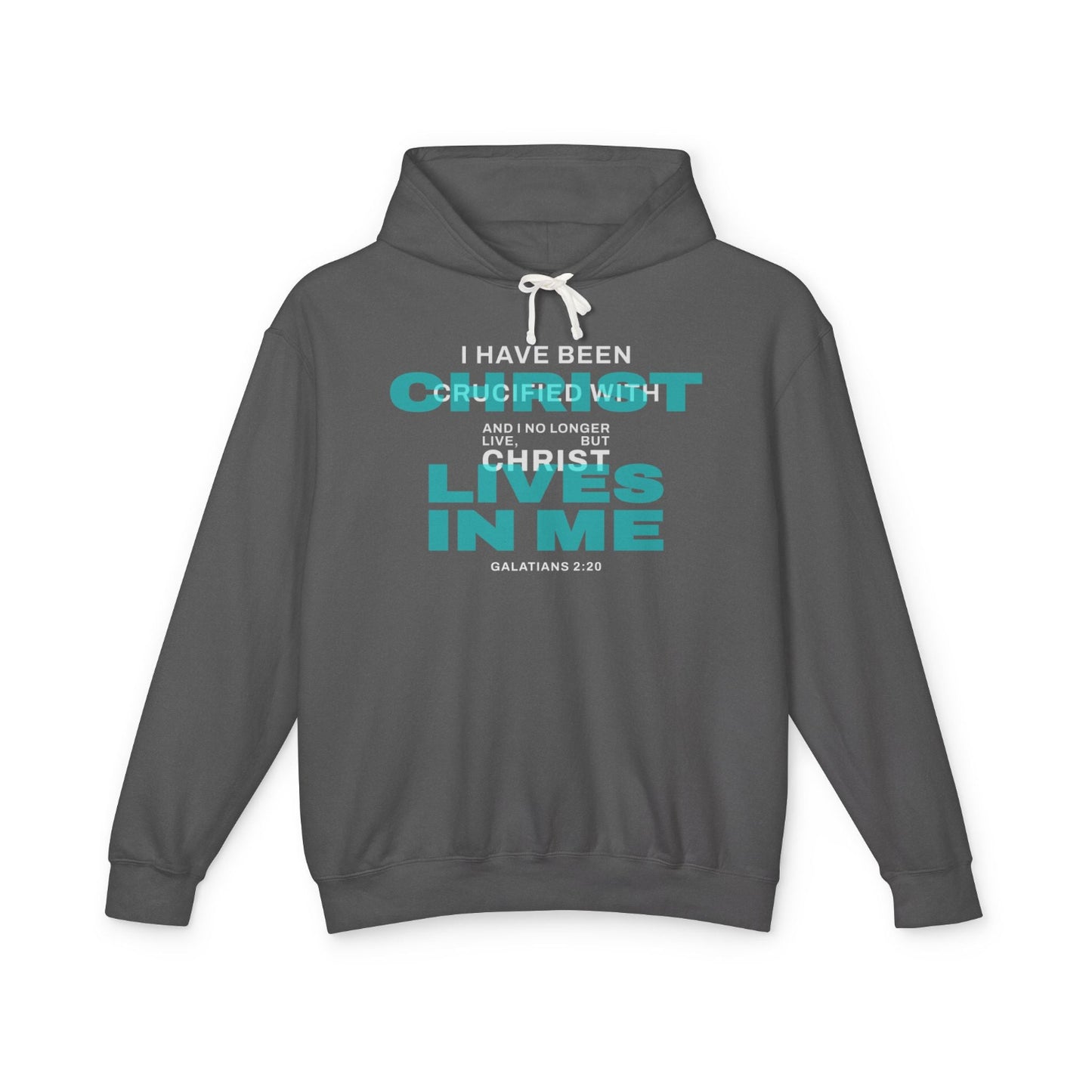 I have been Crucified with Christ "Galatians 2:20" Teal Unisex 100% Cotton Hoodie