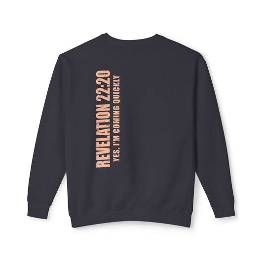 Revelation 22:20 Cotton Crewneck Sweatshirt — Bible Verse Christian Pullover