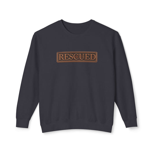 Rescued Colossians 1:13 Cotton Crewneck Sweatshirt — Bible Verse Christian Pullover