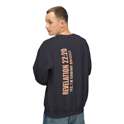 Revelation 22:20 Cotton Crewneck Sweatshirt — Bible Verse Christian Pullover