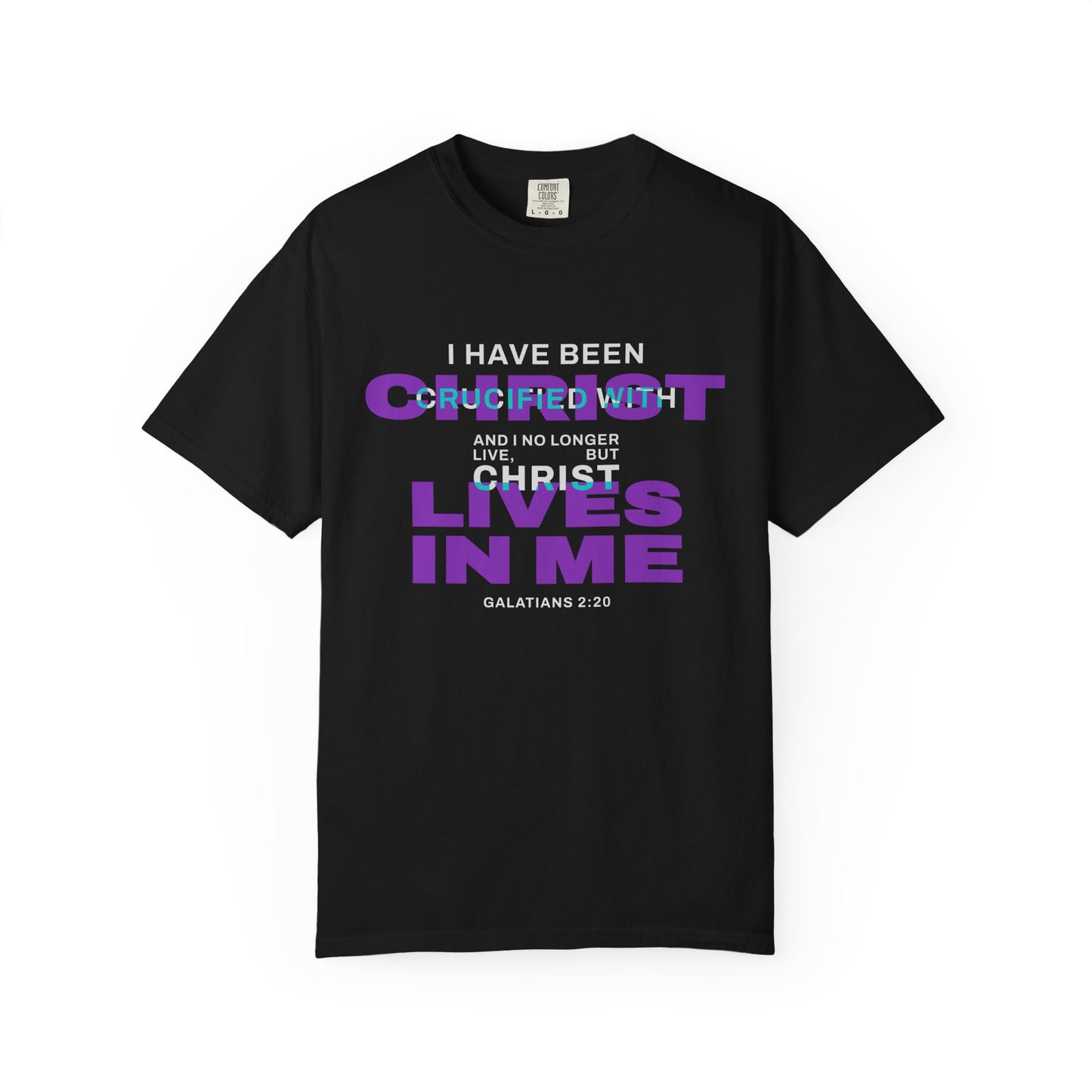I have been Crucified with Christ "Galatians 2:20" Purple 100% Cotton T-Shirt