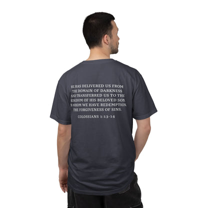 Rescued Colossians 1:13-14 Cotton T-Shirt