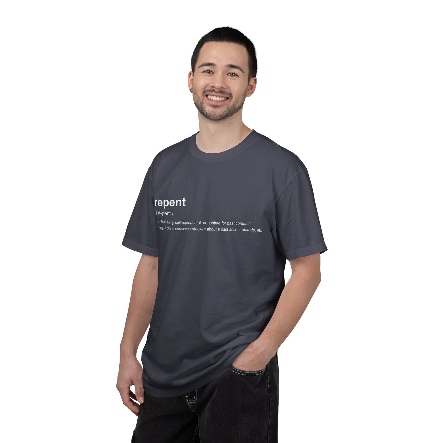 Repent Definition T-Shirt — 100% Cotton Garment-Dyed