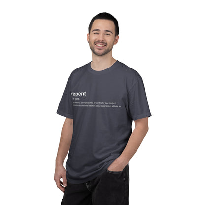 Repent Definition T-Shirt — 100% Cotton Garment-Dyed