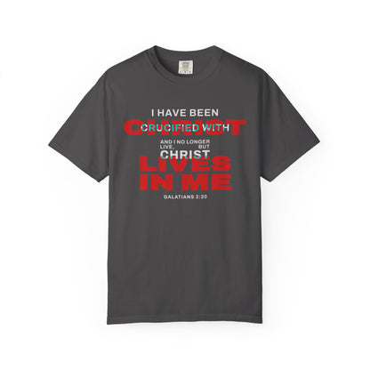 I have been Crucified with Christ "Galatians 2:20" RED 100% Cotton T-Shirt