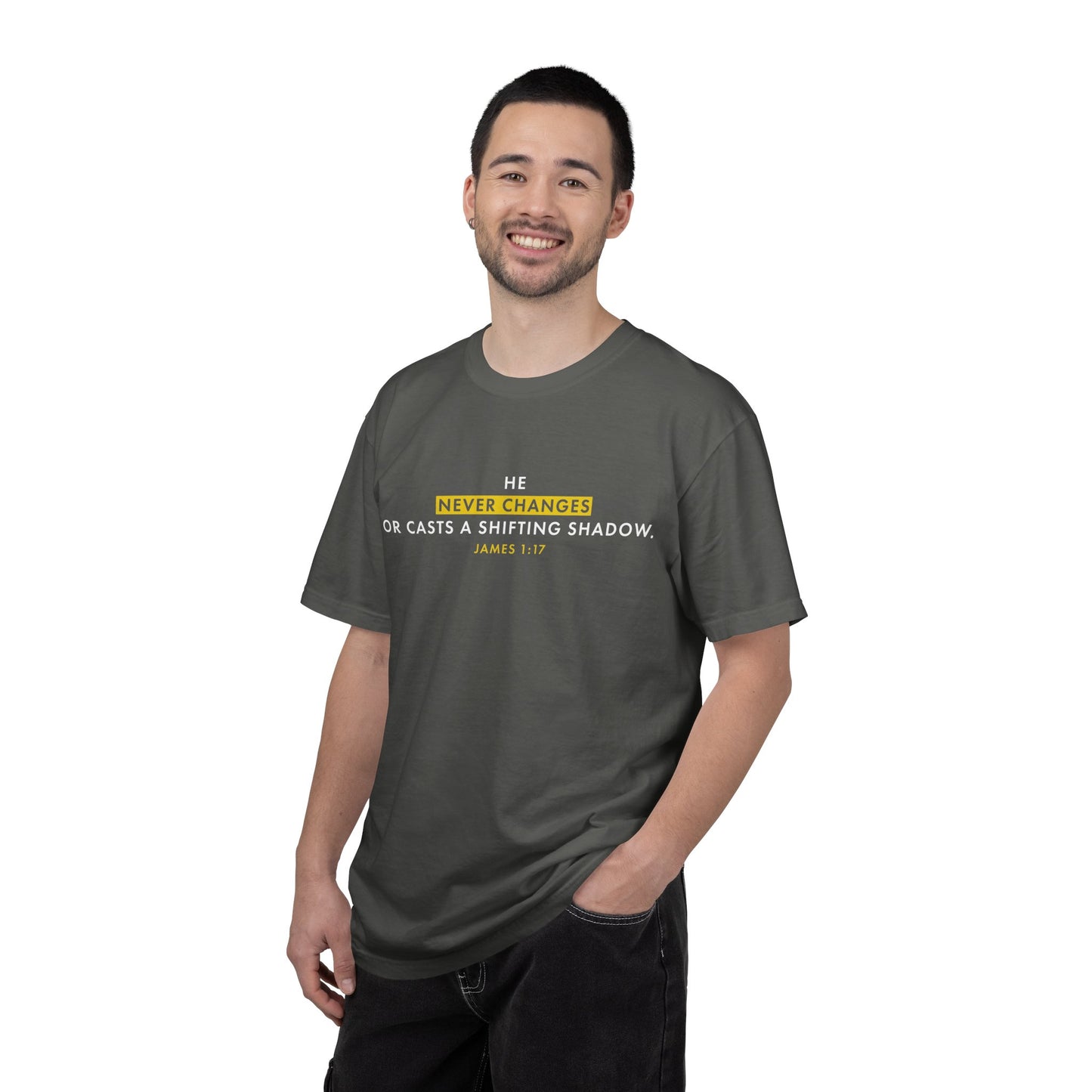 He Never Changes James 1:17 Inspirational - Tee