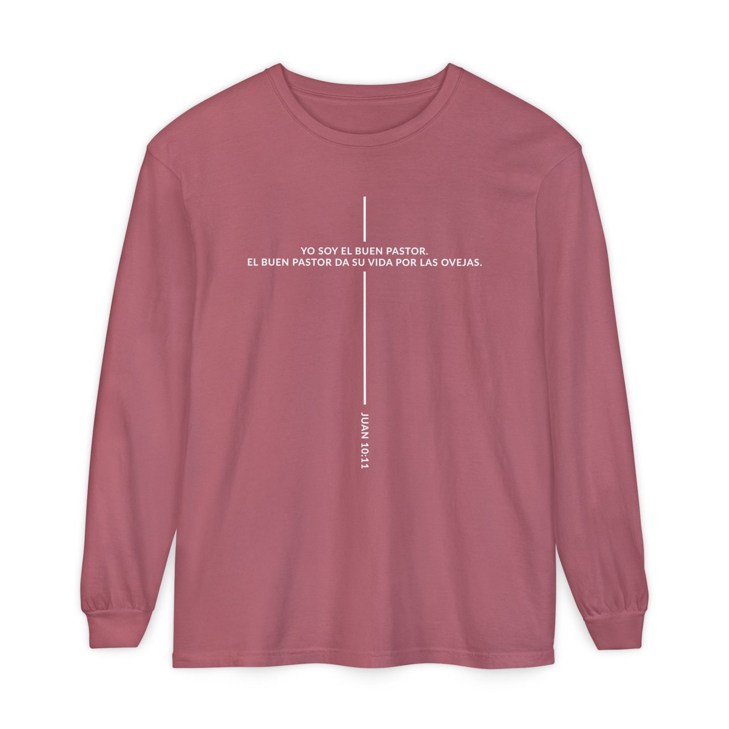Buen Pastor T-shirt — Juan 10:11 'Yo Soy el Buen Pastor' Christian Long Sleeve Tee