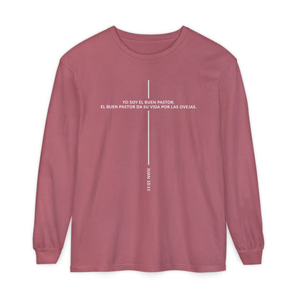 Buen Pastor T-shirt — Juan 10:11 'Yo Soy el Buen Pastor' Christian Long Sleeve Tee