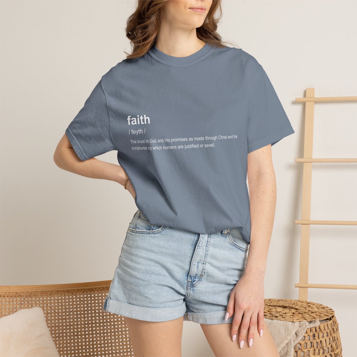Faith Definition 100% Cotton T-Shirt — Inspirational Scripture Tee