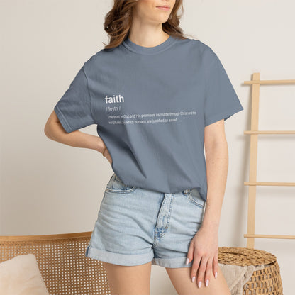 Faith Definition 100% Cotton T-Shirt — Inspirational Scripture Tee
