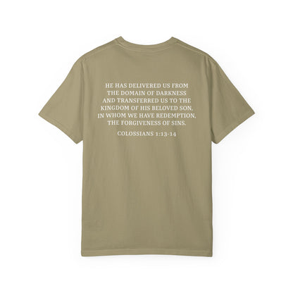 Rescued Colossians 1:13-14 Cotton T-Shirt
