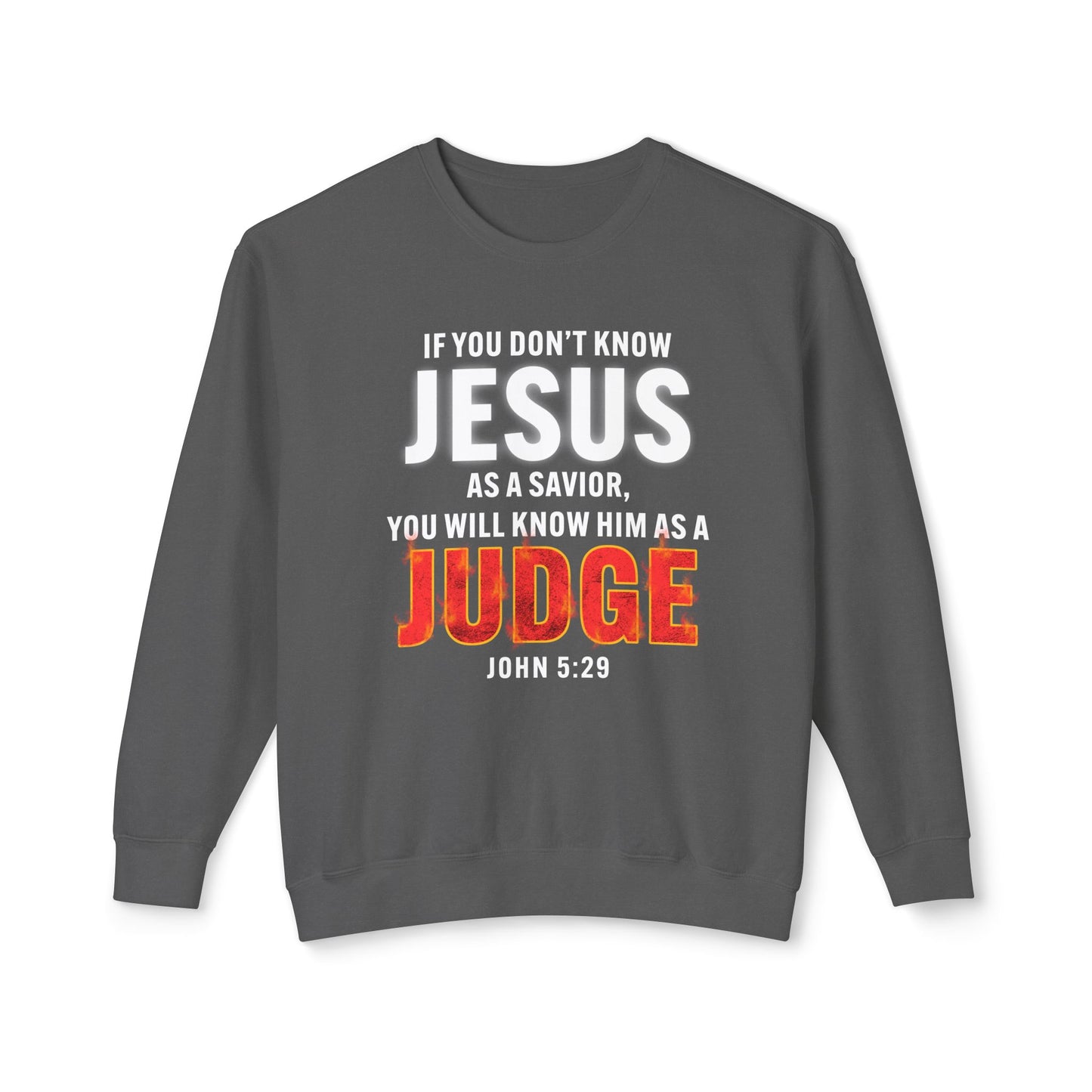 Know Jesus as Savior Cotton T-shirt — Faith-Based Christian Sweatshirt