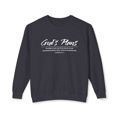 Jeremiah 29:11 "God's Plans" Sweatshirt — Faith-Inspired Lightweight Crewneck