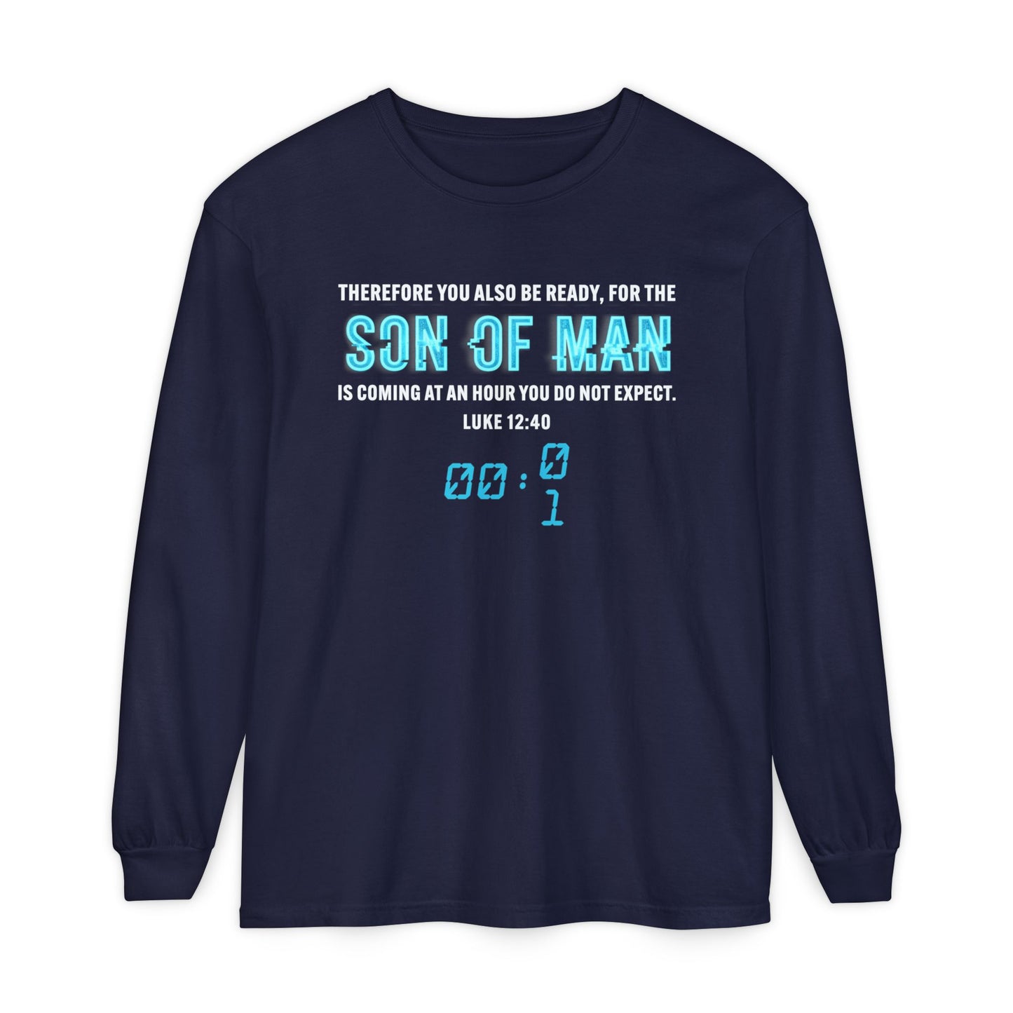 Son of Man is coming Cotton T‑Shirt — Christian Faith Graphic Long Sleeve Tee