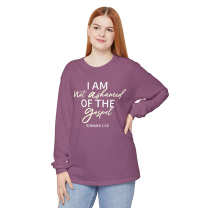 Romans 1:16 Beige 100% Cotton Lon Sleeve Comfort Color
