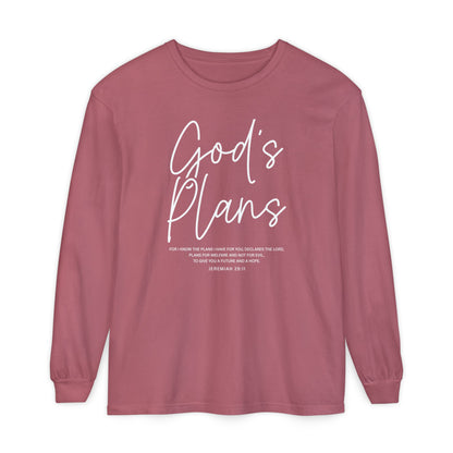 God's Plans Jeremiah 29:11 100% Cotton Long Sleeve