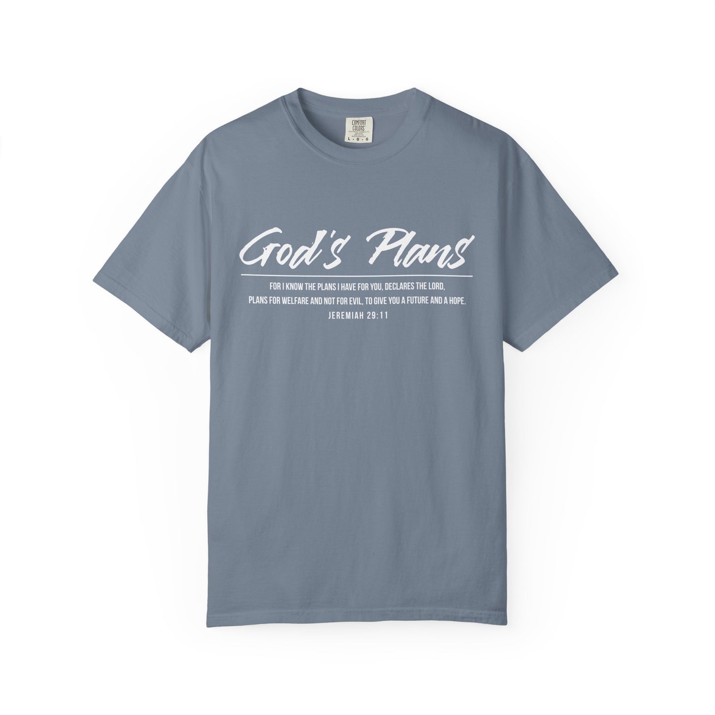 Jeremiah 29:11 'God's Plans 100% Cotton T-Shirt — Inspirational Faith Tee