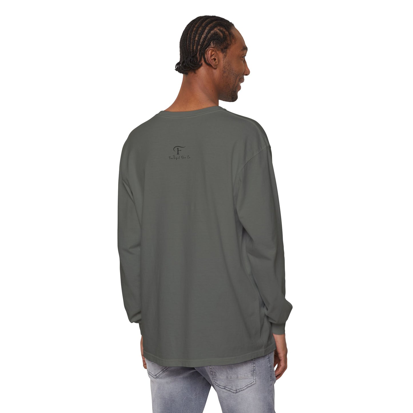 Jeremiah 17:7 'Blessed Is the One Who Trusts in the Lord' 100% Cotton Red Letters Long Sleeve Tee