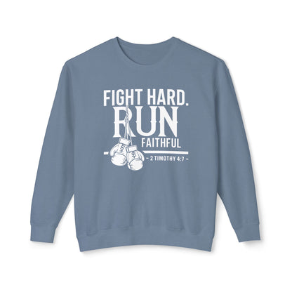 Fight Hard 2 Timothy 4:7 Long Sleeve T‑Shirt — Inspirational Christian Scripture Sweatshirt