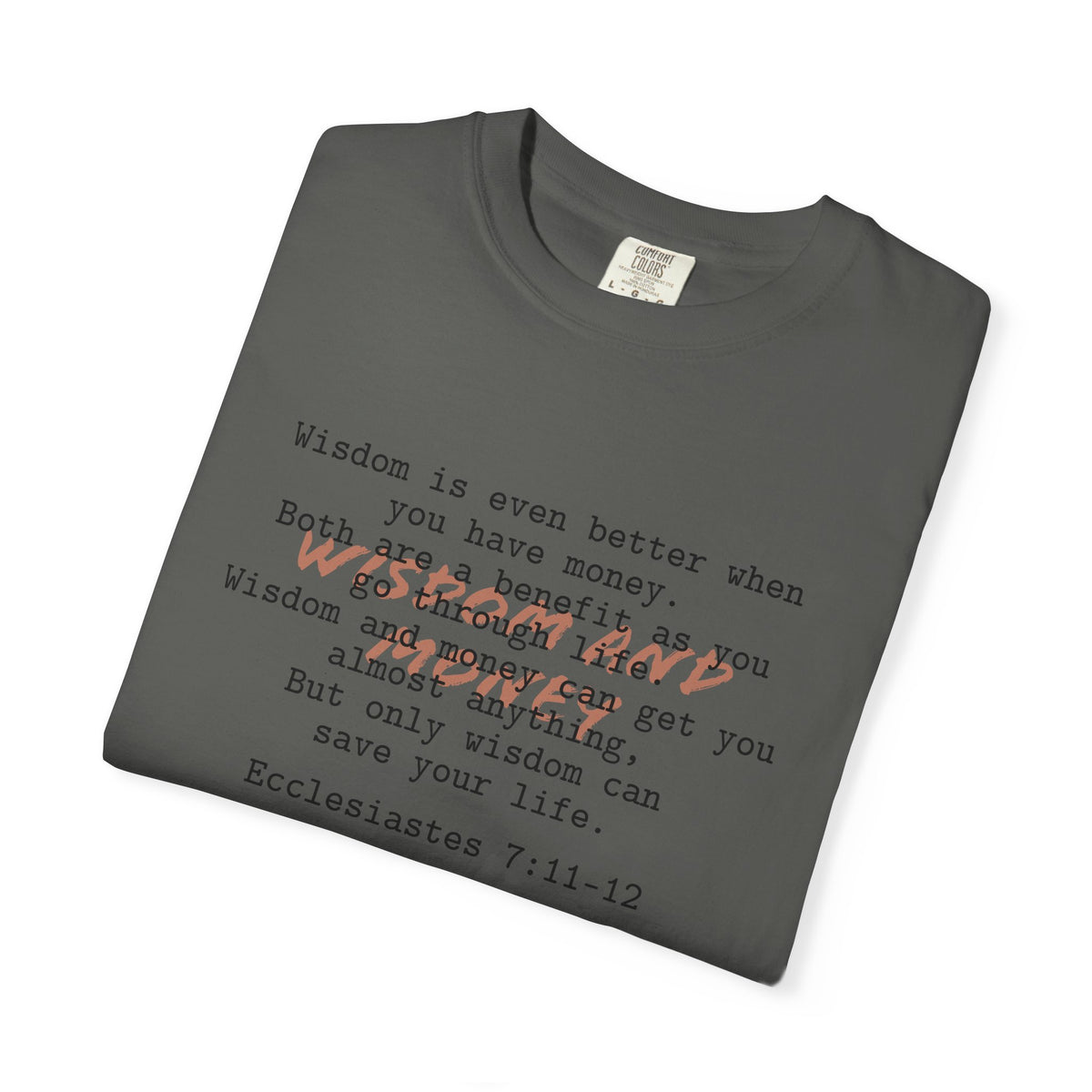 Biblical Wisdom T-Shirt — "Wisdom & Truth" Ecclesiastes 7:11 Scripture Tee