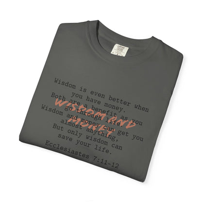 Biblical Wisdom T-Shirt — "Wisdom & Truth" Ecclesiastes 7:11 Scripture Tee