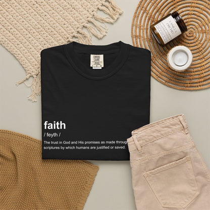 Faith Definition 100% Cotton T-Shirt — Inspirational Scripture Tee