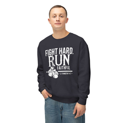 Fight Hard 2 Timothy 4:7 Long Sleeve T‑Shirt — Inspirational Christian Scripture Sweatshirt