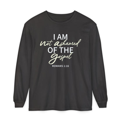 Romans 1:16 Beige 100% Cotton Lon Sleeve Comfort Color