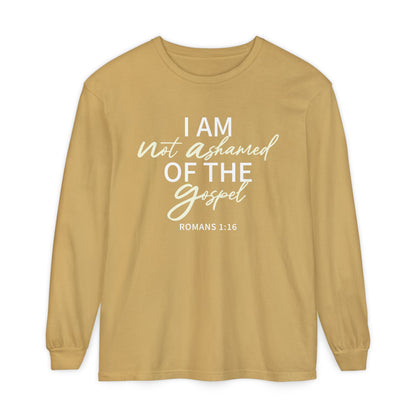 Romans 1:16 Beige 100% Cotton Lon Sleeve Comfort Color