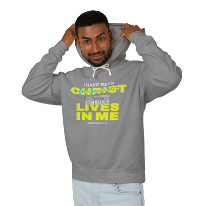 I have been Crucified with Christ "Galatians 2:20"  Yellow  Unisex 100% Cotton Hoodie