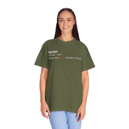 Savior Definition T-Shirt — 'Savior' Dictionary-Style Graphic Tee