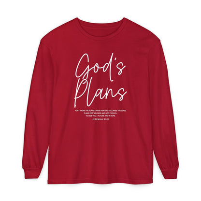 God's Plans Jeremiah 29:11 100% Cotton Long Sleeve
