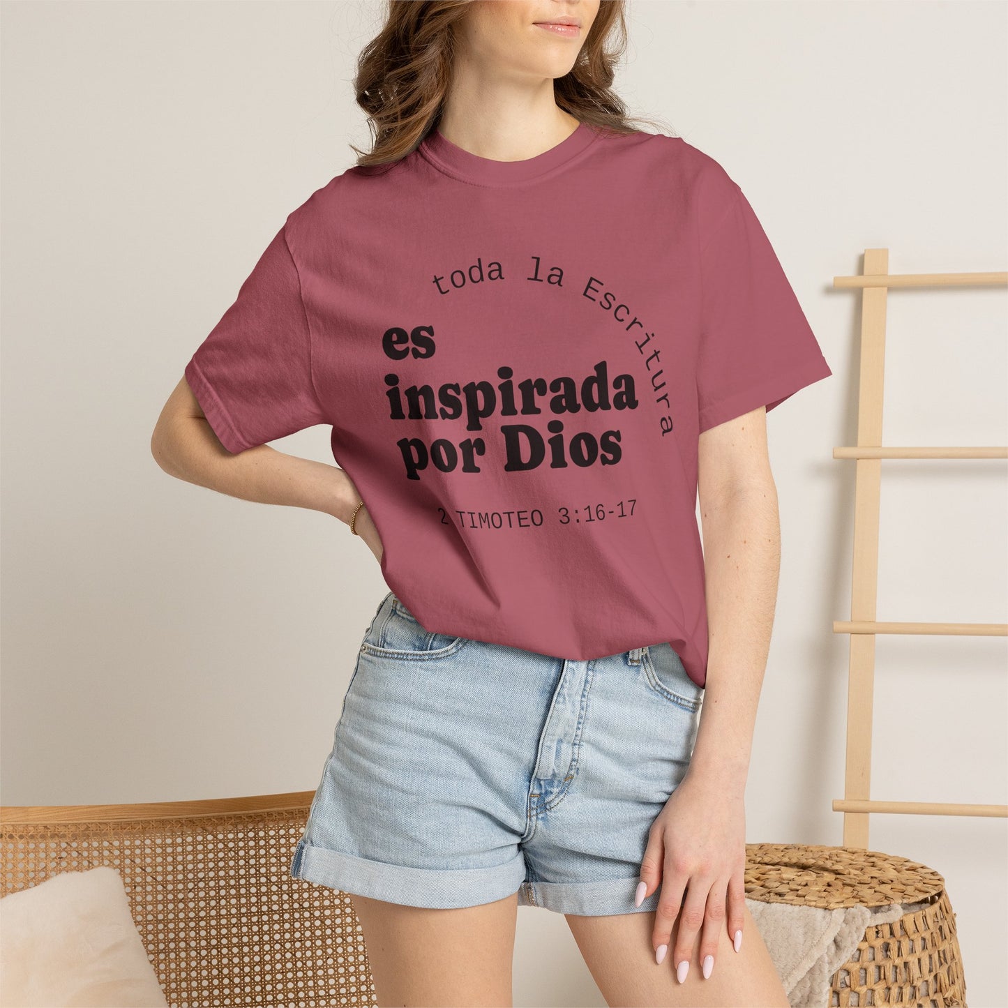 Toda la Escritura es inspirada por Dios  "2 Timoteo 3:16-17" 100% Cotton Shirt