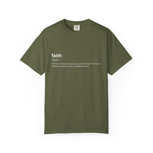 Faith Definition 100% Cotton T-Shirt — Inspirational Scripture Tee